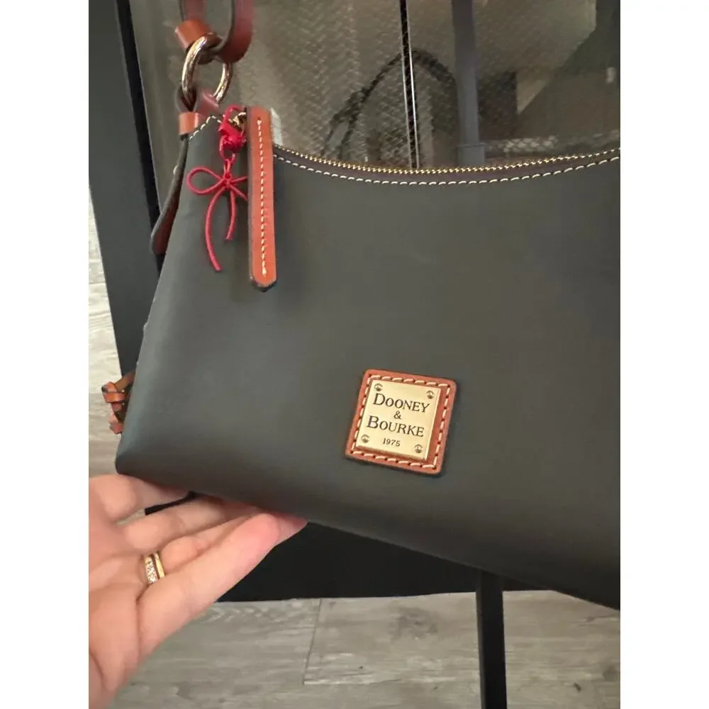 Dooney & Bourke leather black Penrose hobo bag purse petite shoulder carry